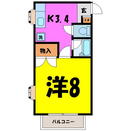 ハラハイツ（高崎市上大類町）の物件間取画像